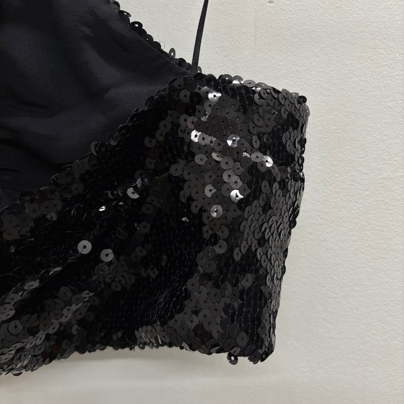 Balmain Sequence Rose Halter Top