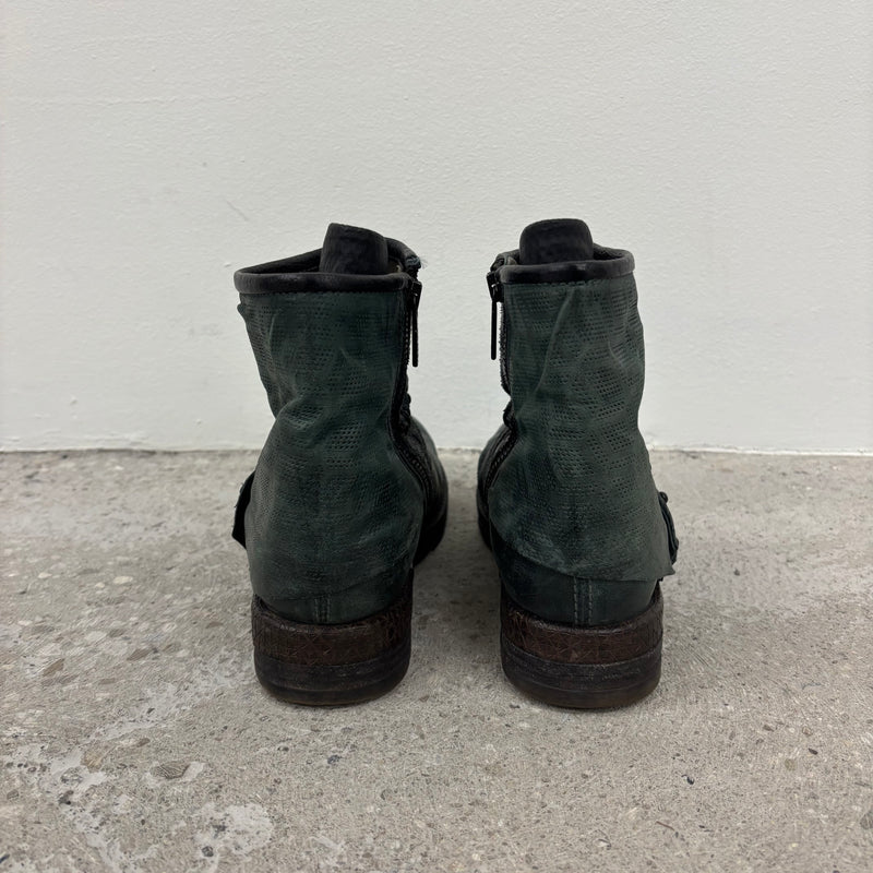 A.S. 98 Airstep Green Leather Ankle Boots