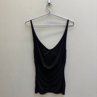 00s Gucci Ruched Draped Back Tank Top