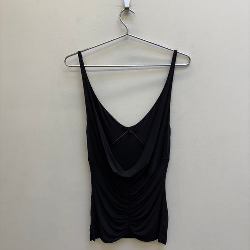 00s Gucci Ruched Draped Back Tank Top