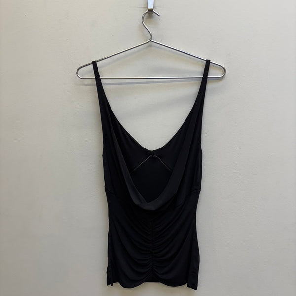 00s Gucci Ruched Draped Back Tank Top