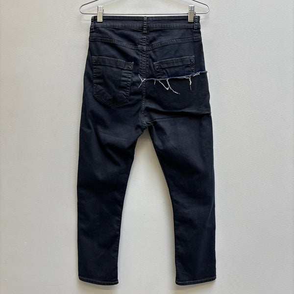 Rick Owens DRKSHDW Combo Patch Cropped Jeans