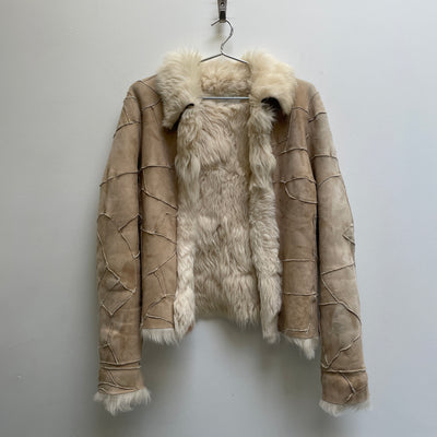 RESTIR SHEEPSKIN PATCHWORK JACKET