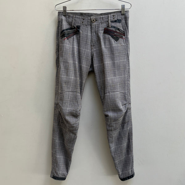 00S Marithé François Girbaud Plaid Patch Trousers