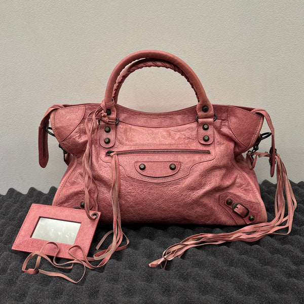 SS09 Balenciaga Pink City Leather Bag