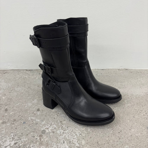 Ann Demeulemeester Leather Belt Heeled Boots