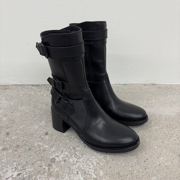 Ann Demeulemeester Leather Belt Heeled Boots