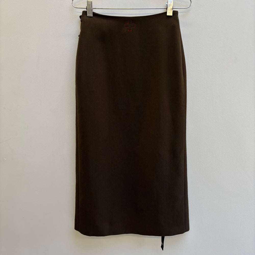 A.F. Vandevorst Wool Stirr Up Buckle Skirt
