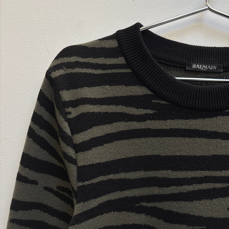 Balmain Tiger Print Knit Sweater