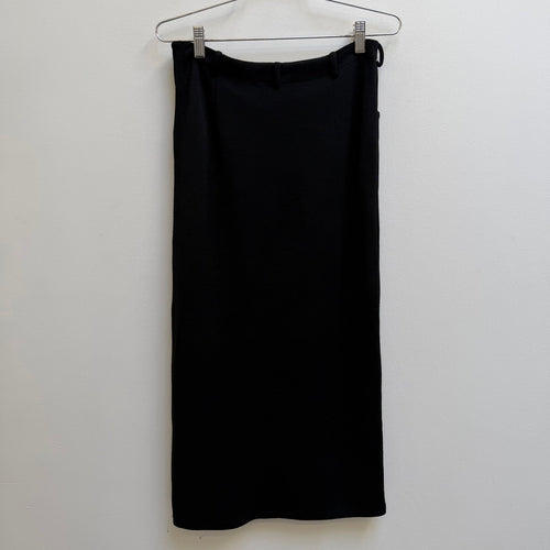 Y’s By Yohji Yamamoto Black Midi Skirt