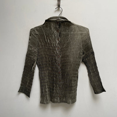 90s Issey Miyake Pleated Button-up