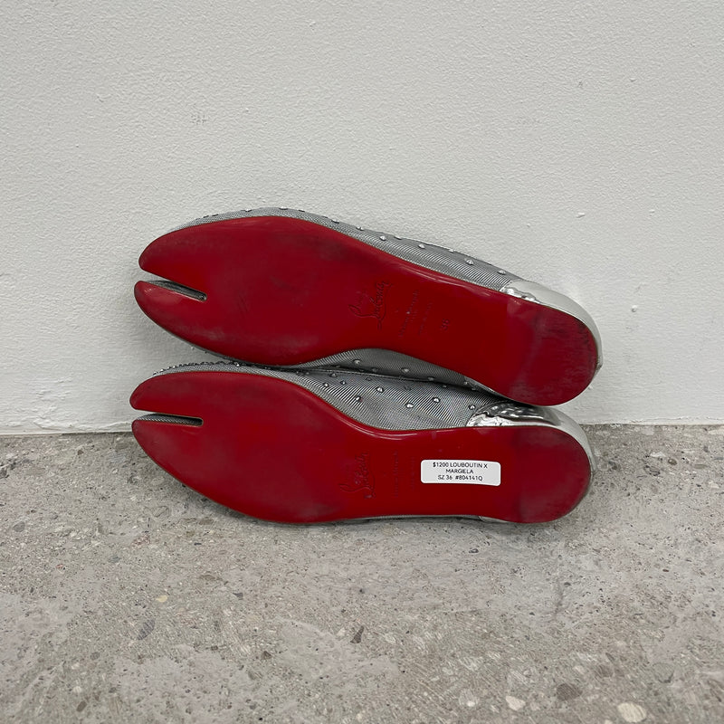 SS25 Christian Louboutin x Maison Margiela “Marlougelia Strass” Ballet Flats