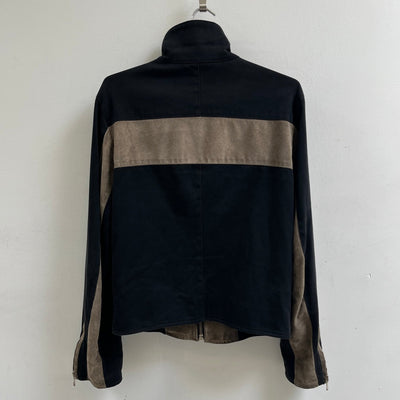 00S Dolce & Gabbana Suede Hybrid Panelled Bomber Jacket