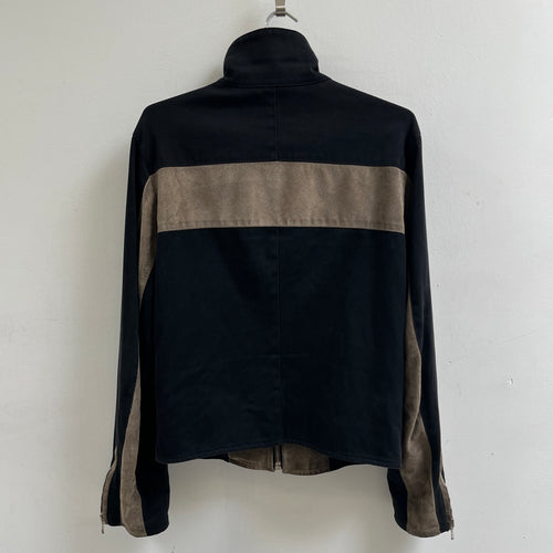 00S Dolce & Gabbana Suede Hybrid Panelled Bomber Jacket