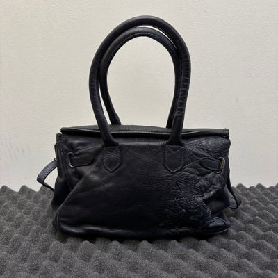 Firkin Navy Star Leather Handbag