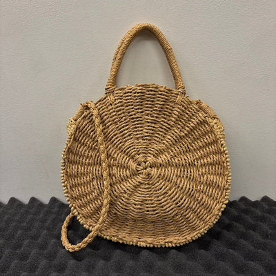 G.O.A. Handwoven Round Crossbody Boho Bag