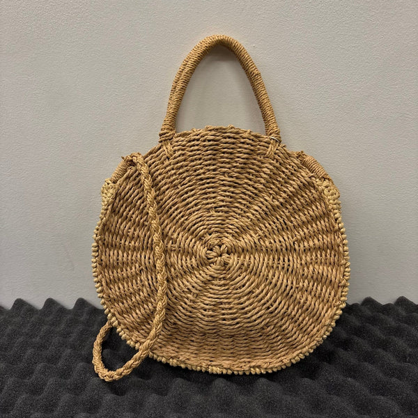 G.O.A. Handwoven Round Crossbody Boho Bag