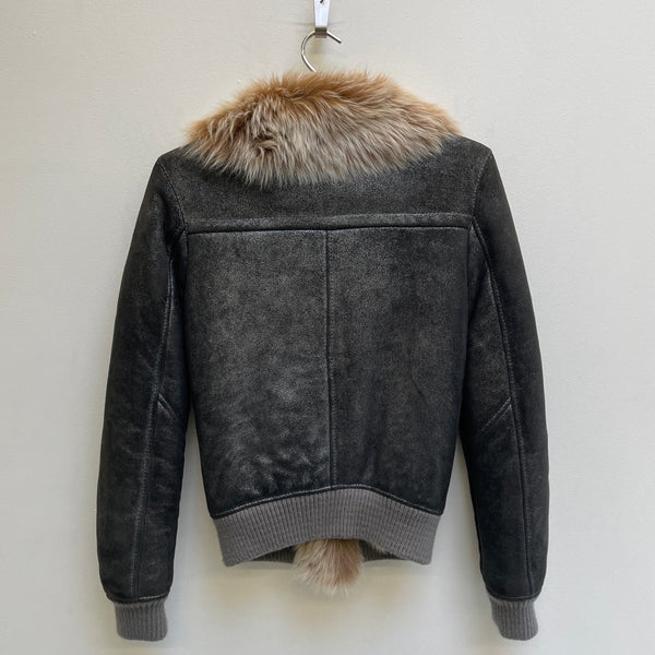00s Giorgio Brato Metallic Shearling Jacket