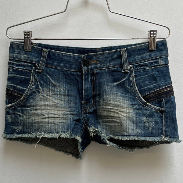 Maison Gilf Distressed Zipped Shorts
