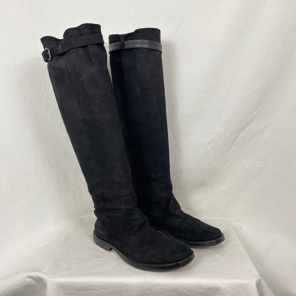 Ann Demeulemeester Suede Riding Boots