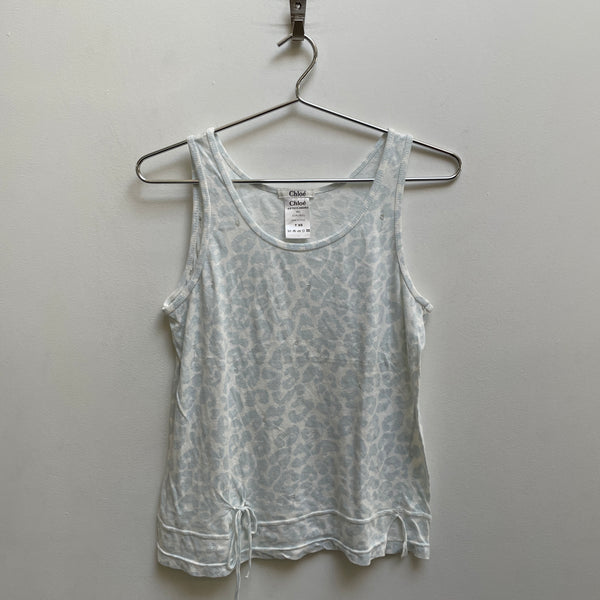 SS16 Chloé Distressed Leopard Print Tank Top