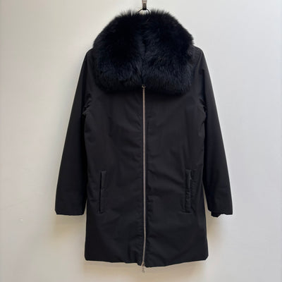 Prada Fur Trim Long Coat