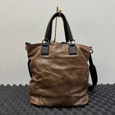 00s Chloé Leather Messenger Tote Shoulder Bag