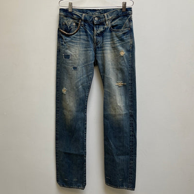 Hysteric Glamour Distressed Patchwork Denim Jeans
