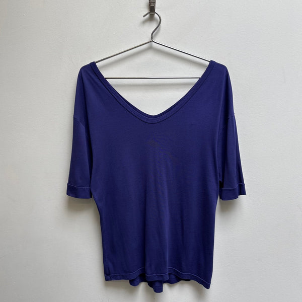 Dries Van Noten Purple V-Neck Top