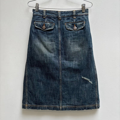 FW04 Comme Des Garçons Tricot Midi Denim Skirt