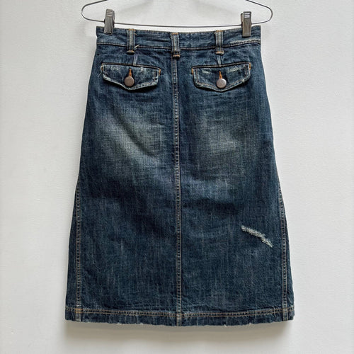 FW04 Comme Des Garçons Tricot Midi Denim Skirt
