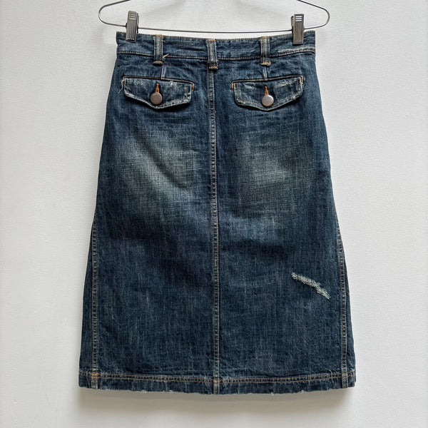 FW04 Comme Des Garçons Tricot Midi Denim Skirt