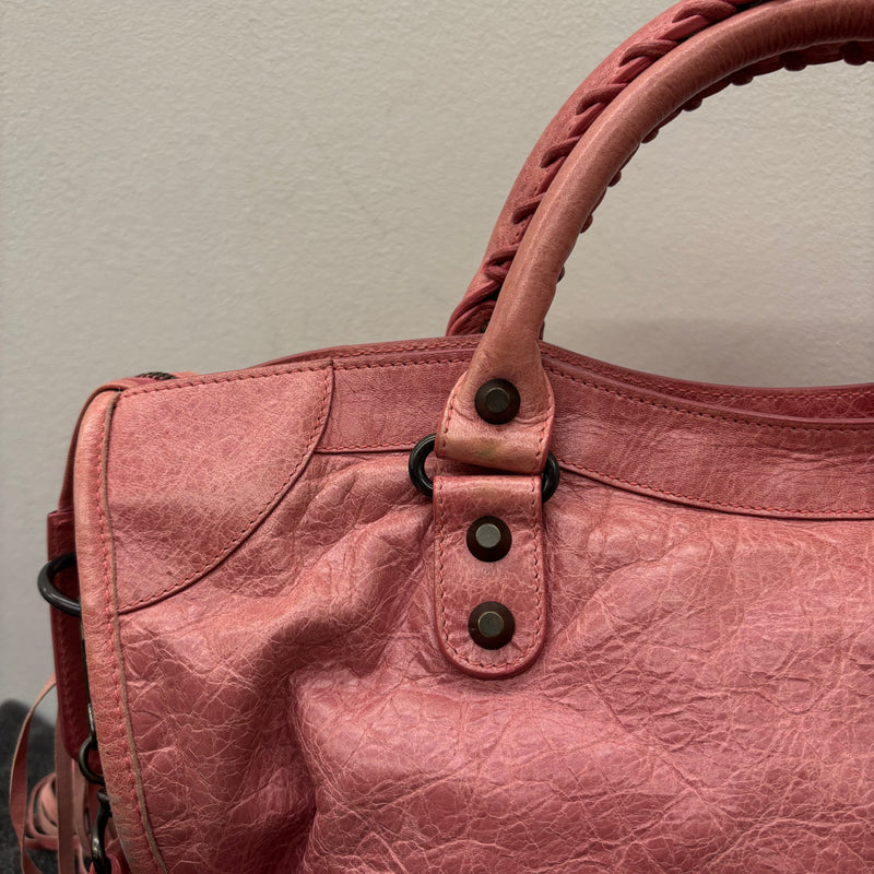 SS09 Balenciaga Pink City Leather Bag