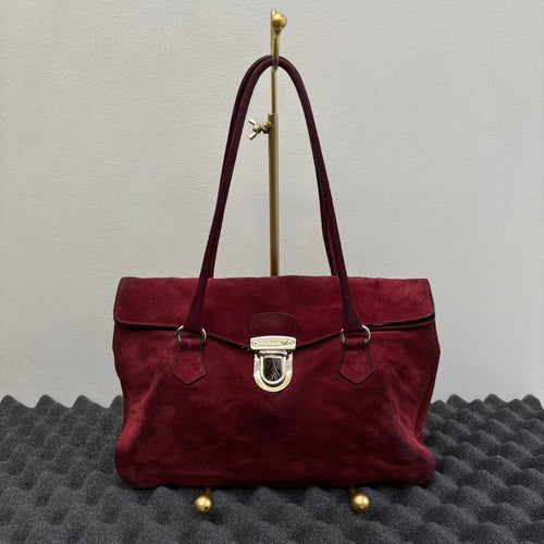00s Prada Suede Camoscio Shoulder Bag