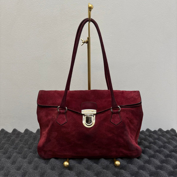 00s Prada Suede Camoscio Shoulder Bag