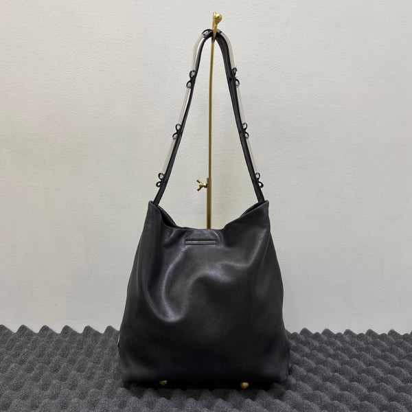 00s Prada Lucite Strap Leather Hobo Bag