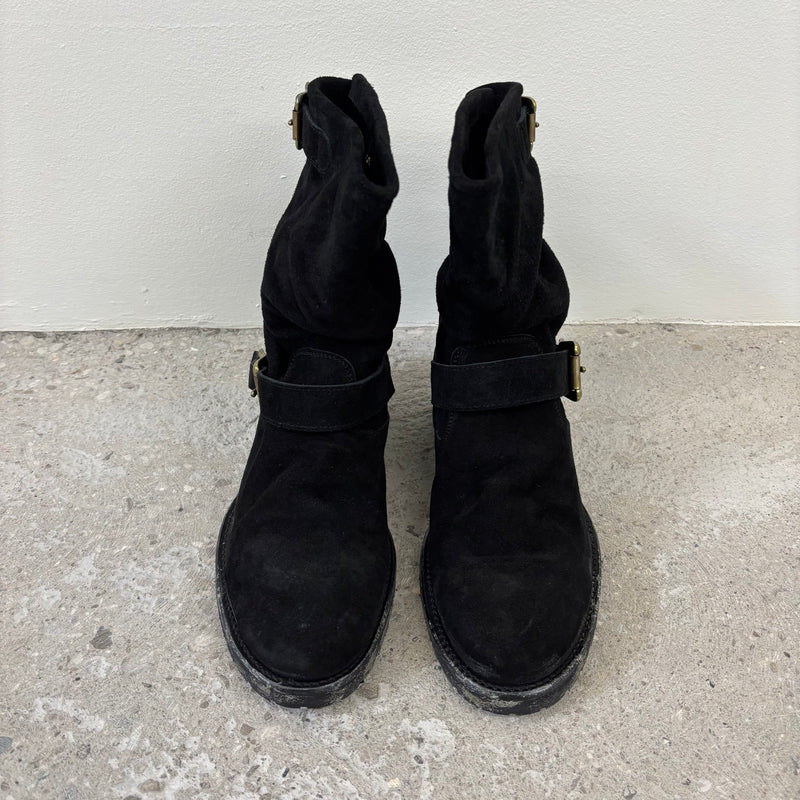 Mihara Yasuhiro Twisted Suede Engineer Boots