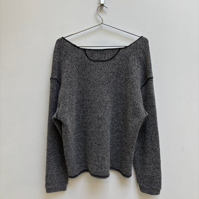 Empirio Armani Salt & Pepper Wool Knit Cardigan