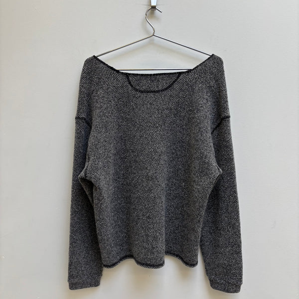 Empirio Armani Salt & Pepper Wool Knit Cardigan