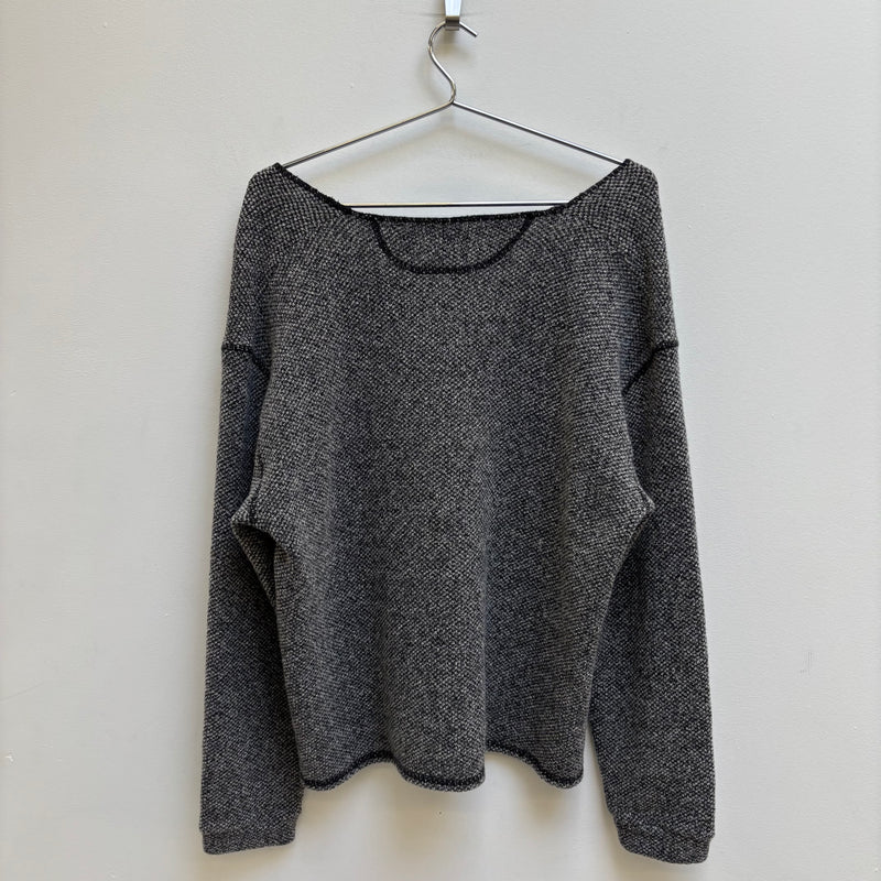 Empirio Armani Salt & Pepper Wool Knit Cardigan