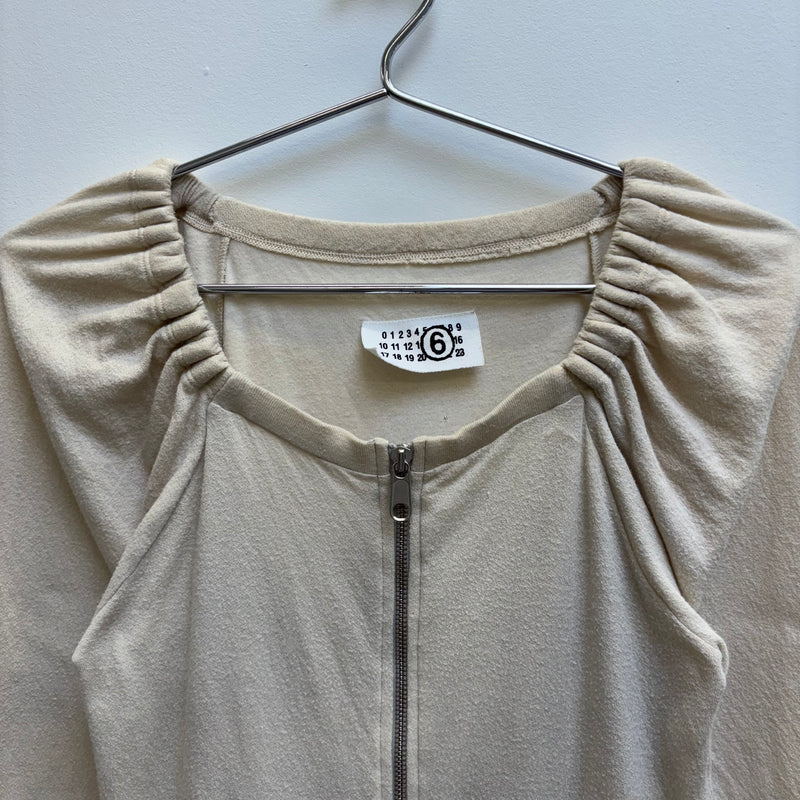 Maison Margiela Ruched Half Sleeve Zip Up