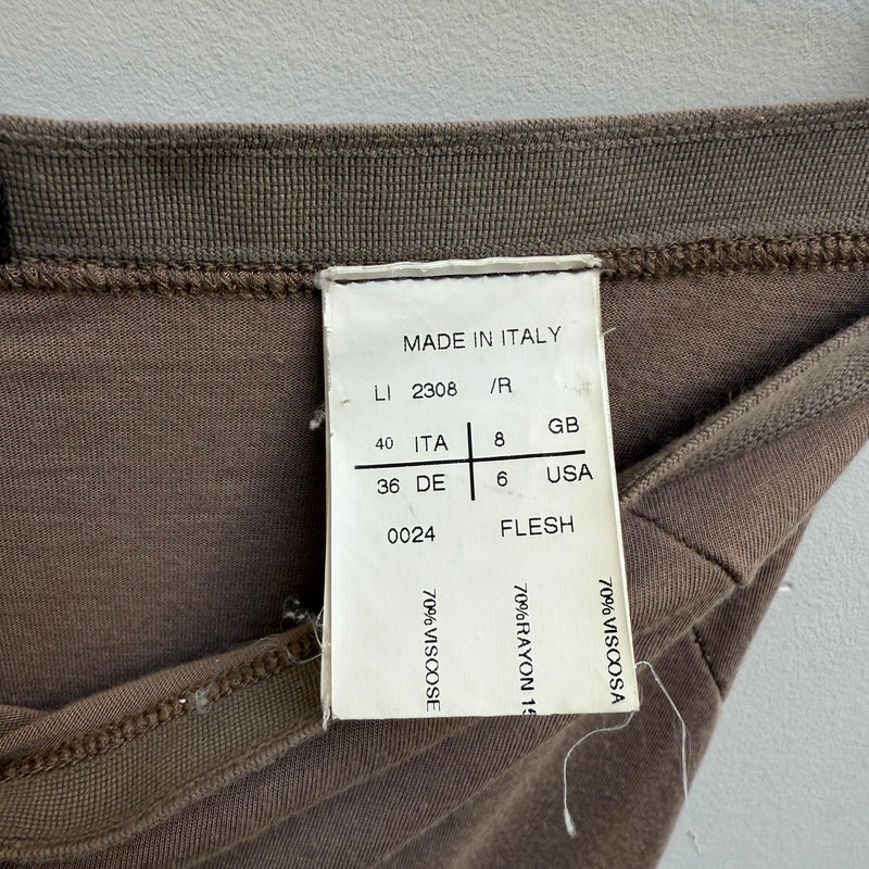 Rick Owens Lillies Nude Maxi Slit Skirt