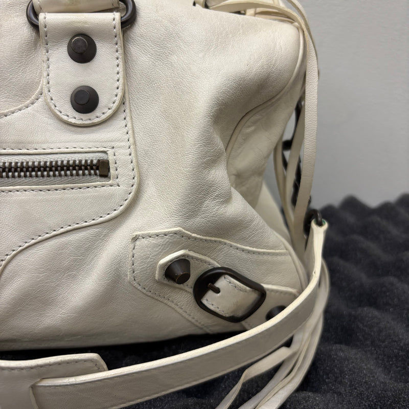 Balenciaga White Twiggy Leather Bag