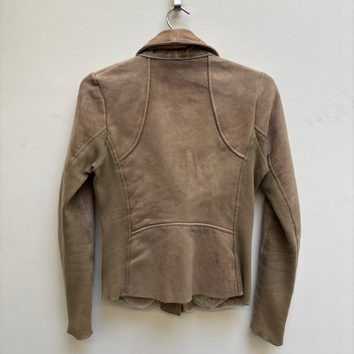 Damir Doma Suede & Fur Beige Moto Jacket