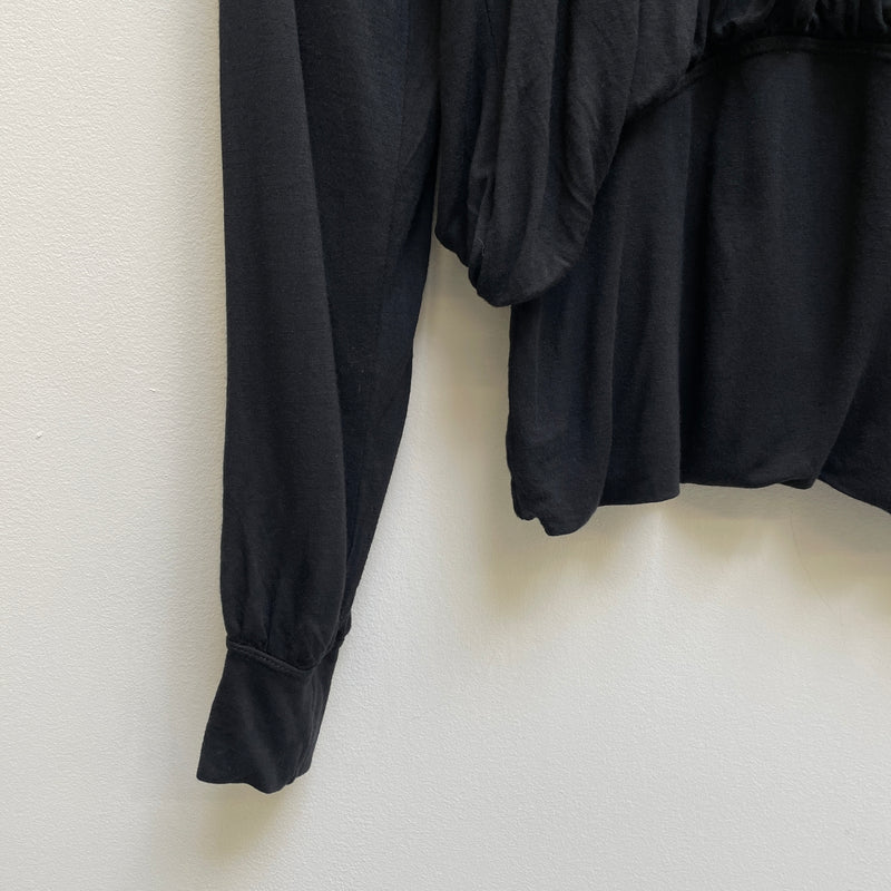00s HUSSEIN CHALAYAN GATHERED LONGSLEEVE TOP