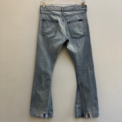 SS21 Yves Saint Laurent Bootleg Light Wash Jeans (altered)