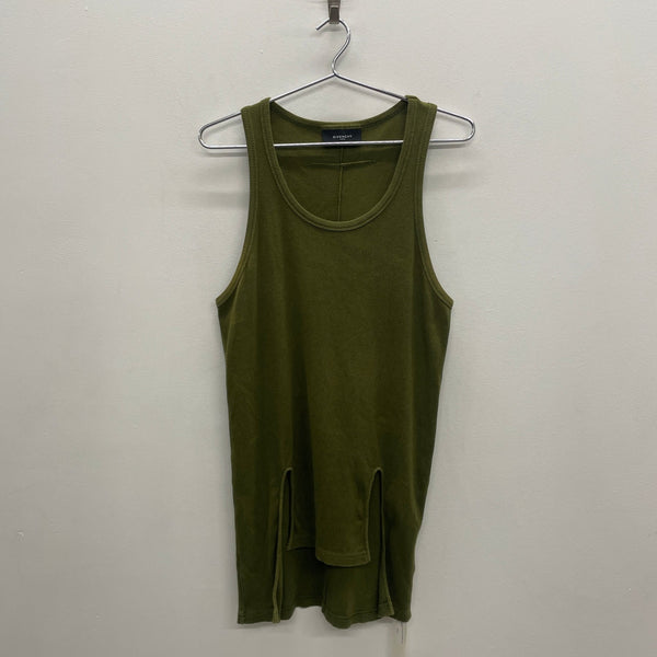 Givenchy by Ricardo Tisci Green Ribbed Tank Top