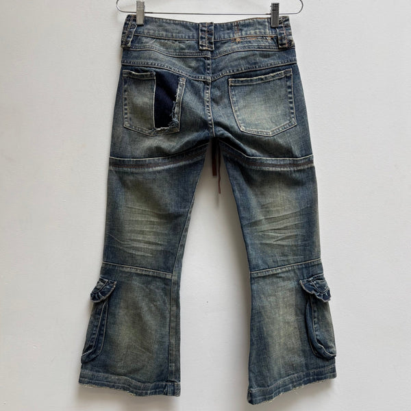 00s Marithé François Girbaud Reconstructed Flare Cargo Pants