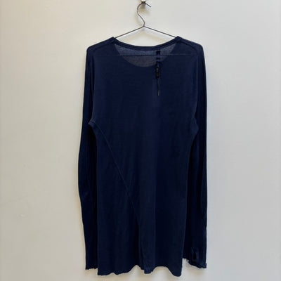 FW18 Boris Bidjan Saberi Dark Nuclear Blue Long Sleeve Tee
