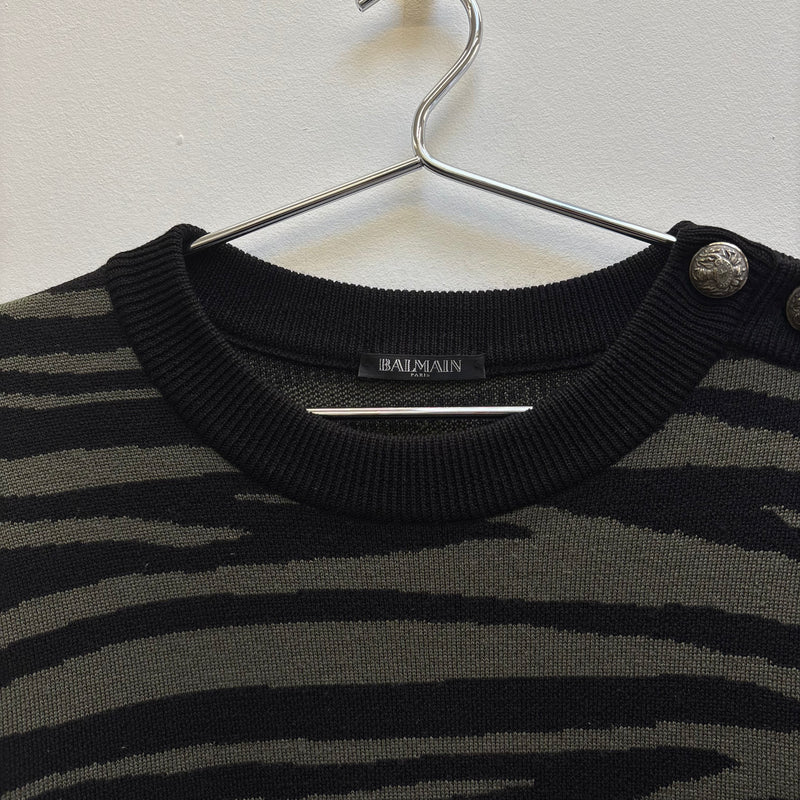 Balmain Tiger Print Knit Sweater